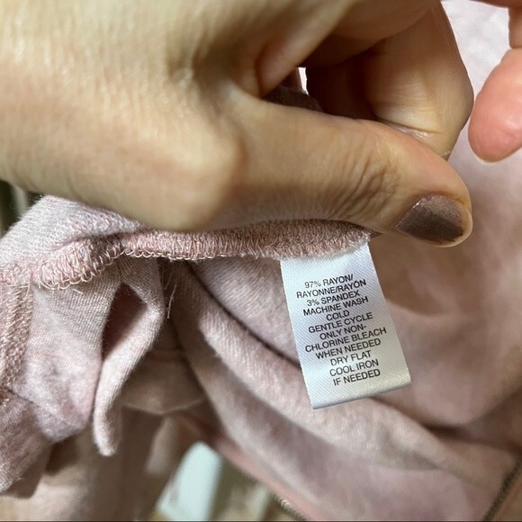 Lou & Grey Back Zipper Tunic Top in Heather Mauve Pink S - Picture 9 of 9